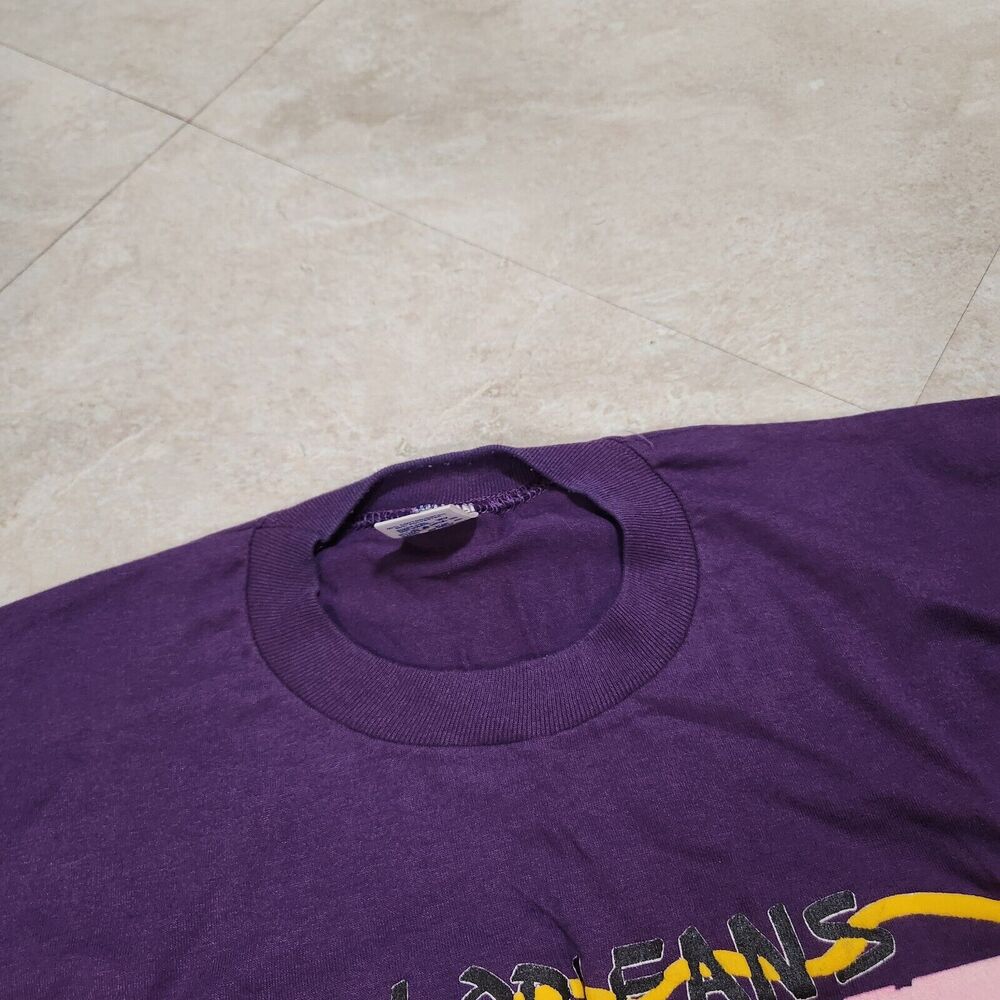 VTG 90s 1990 New Orleans French‎ Quarter Mardi Gras XL Single Stitch T Shirt USA - Picture 6 of 11